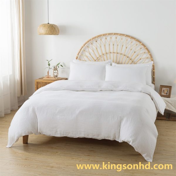 Linen Bedding 3pcs Set-Duvet Cover and 2 pillowcases