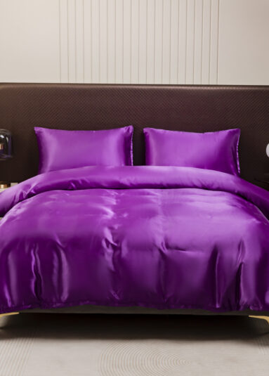 Customized Silk-like fabric Stain Duvet cover set