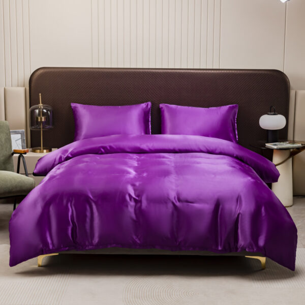 Customized Silk-like fabric Stain Duvet cover set